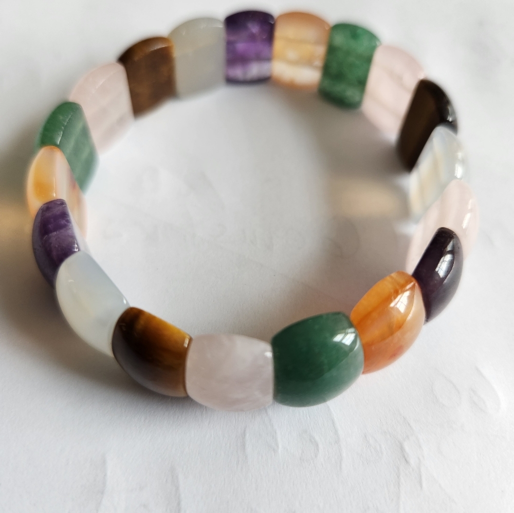 Multi Color Gemstone Stretch Bracelet